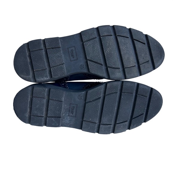 Dune London Navy Blue Leather Brogue Chelsea Boots size 36 - Picture 6 of 8